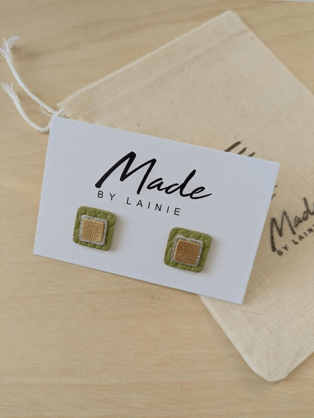 Mosaic Stud Earrings (2)