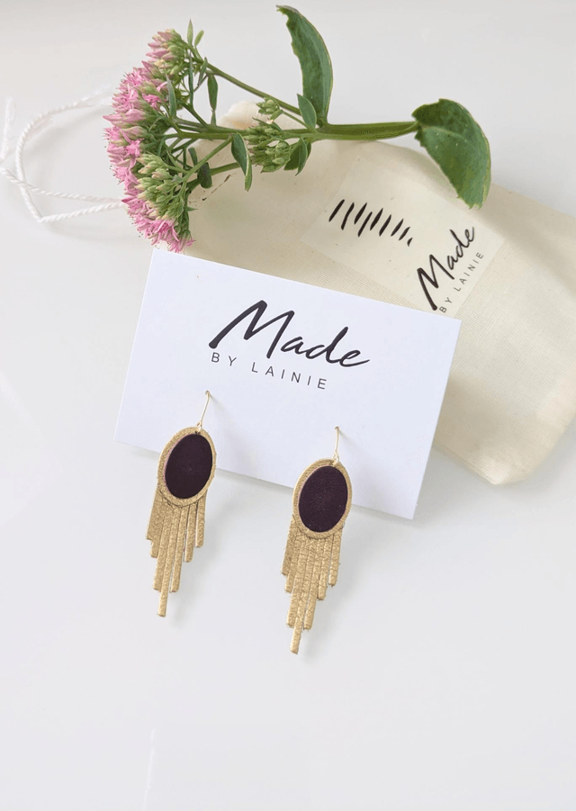 Deco Style Oval Drop Earrings