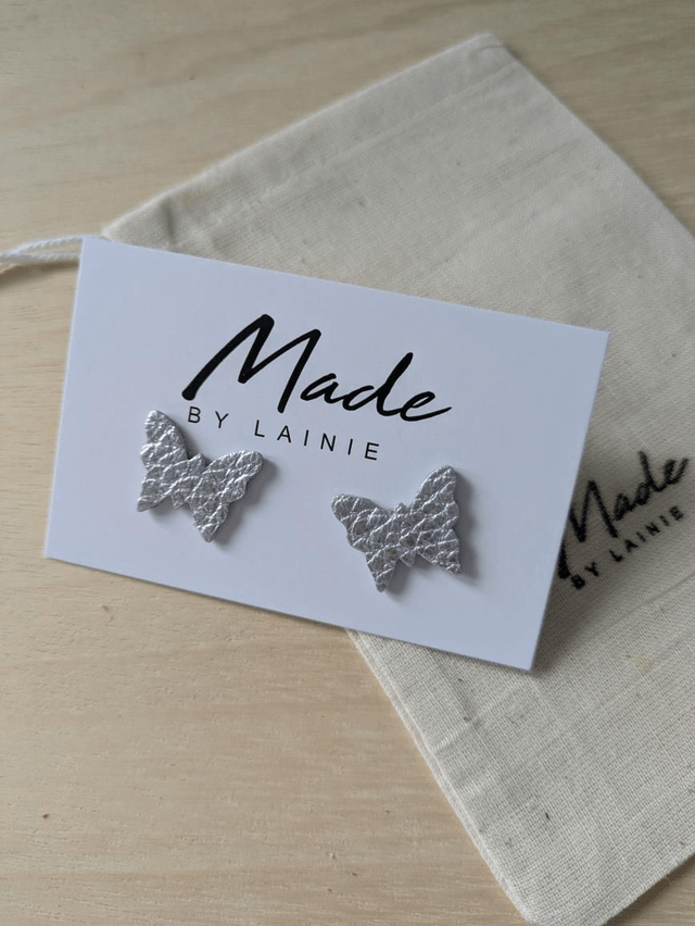 Metallic Butterfly Stud Earrings