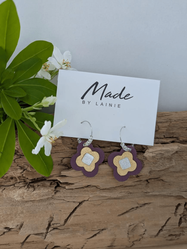 Flower Hoop Earrings (2)