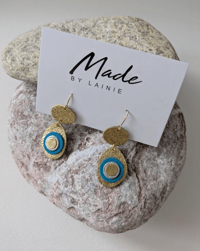 Gold Pebble Drop Earrings (1)