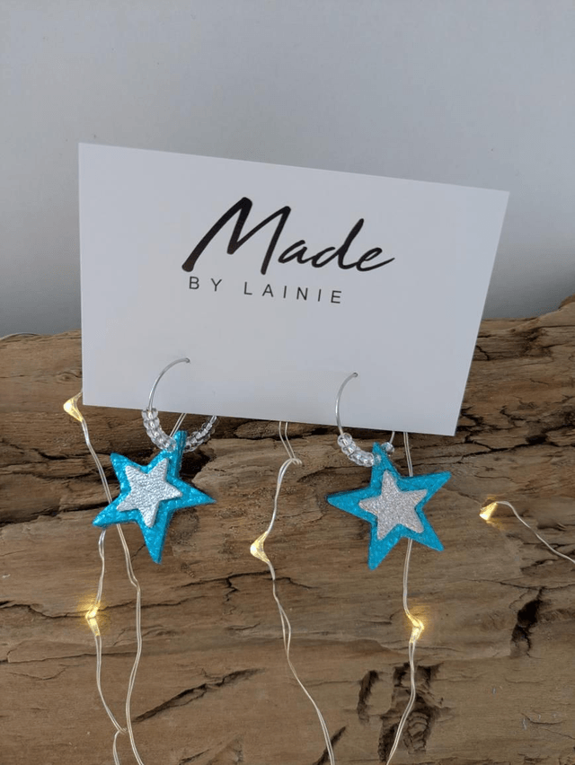 Star Hoop Earrings