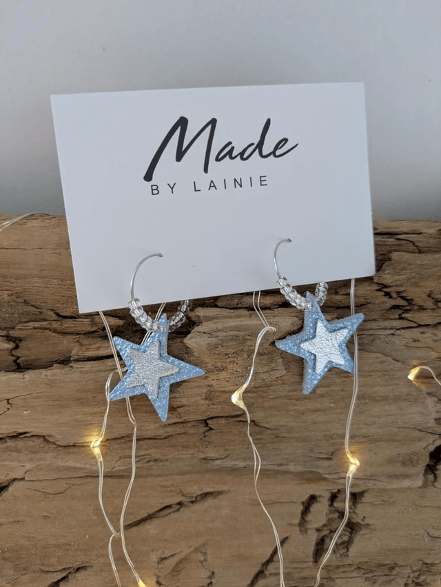 Star Hoop Earrings