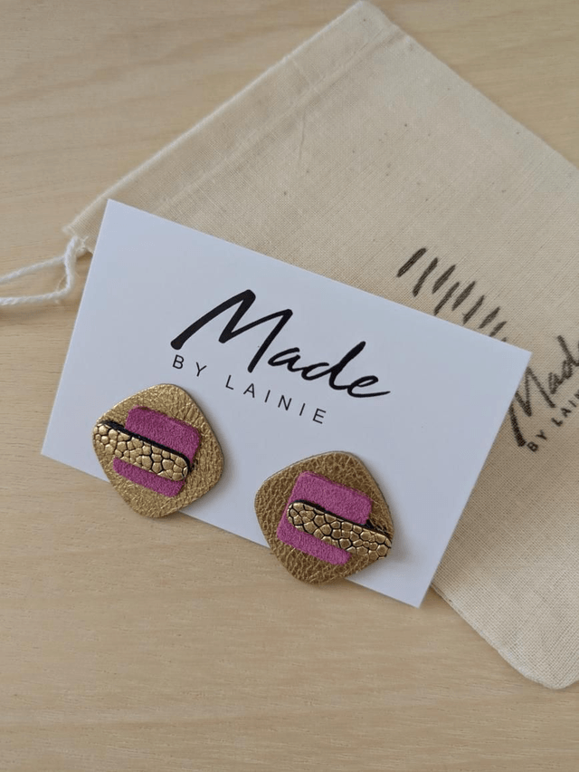 Gabriella Stud Earrings (Suede)