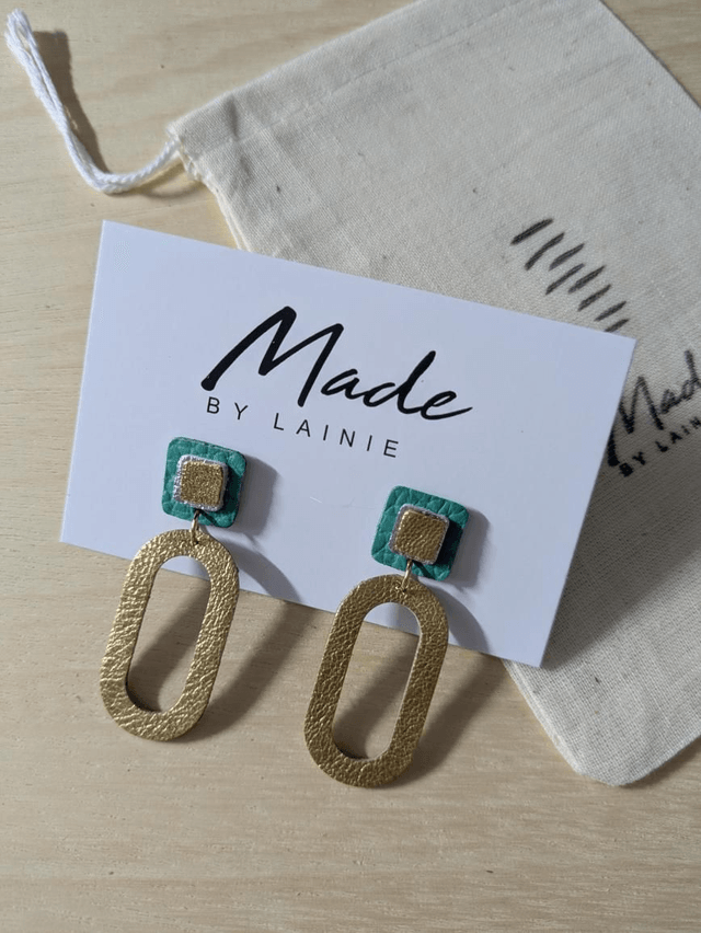 Oval Loop Drop Earrings