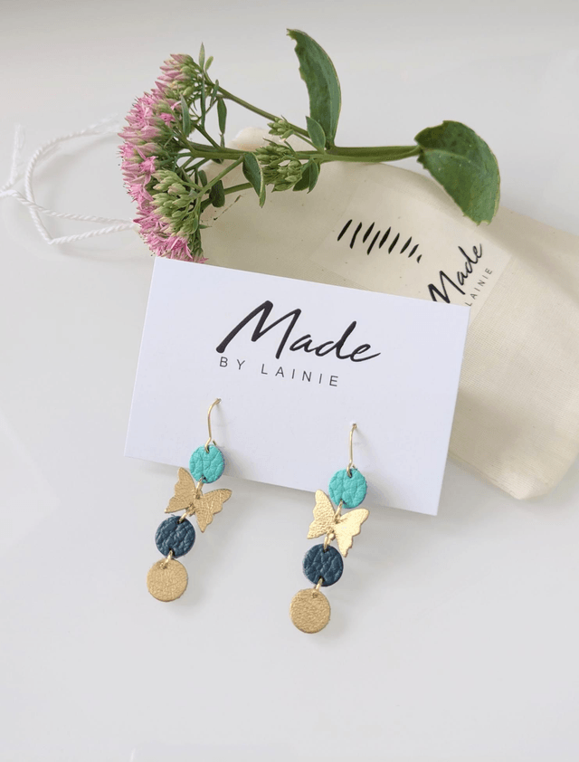 Delicate Butterfly Drop Earrings (1)