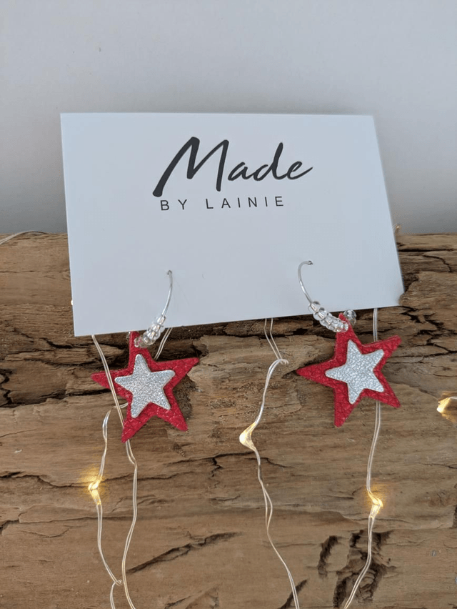 Star Hoop Earrings