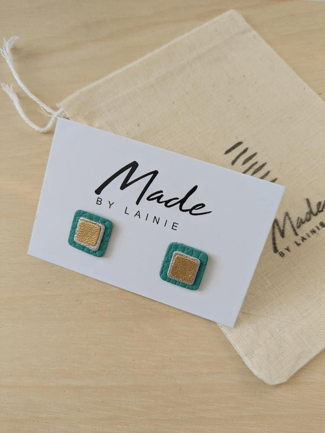 Mosaic Stud Earrings (2)