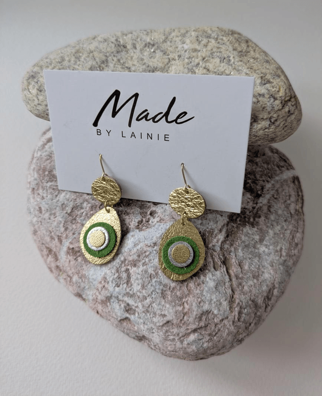 Gold Pebble Drop Earrings (2)