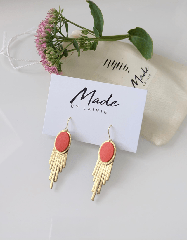 Deco Style Oval Drop Earrings