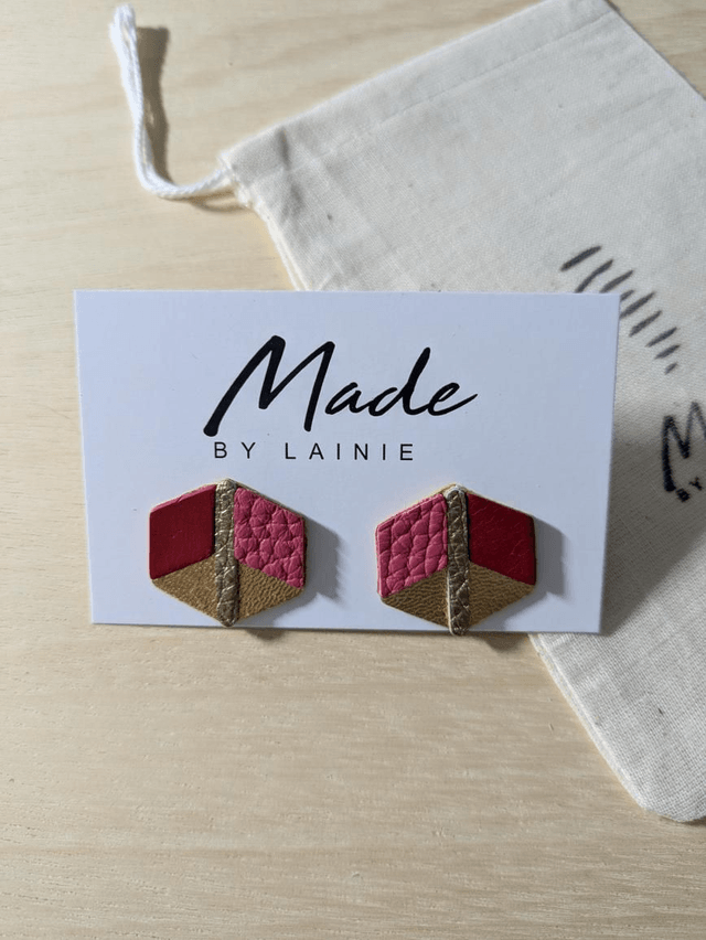 Hexagon Stud Earrings