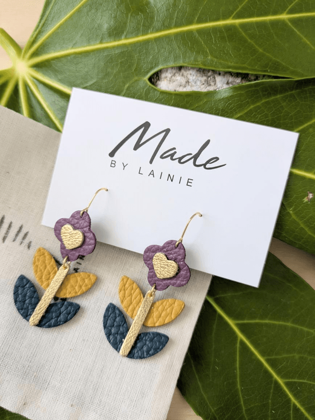 Scandi Flower Drop Earrings