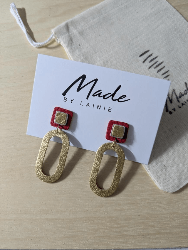 Oval Loop Drop Earrings