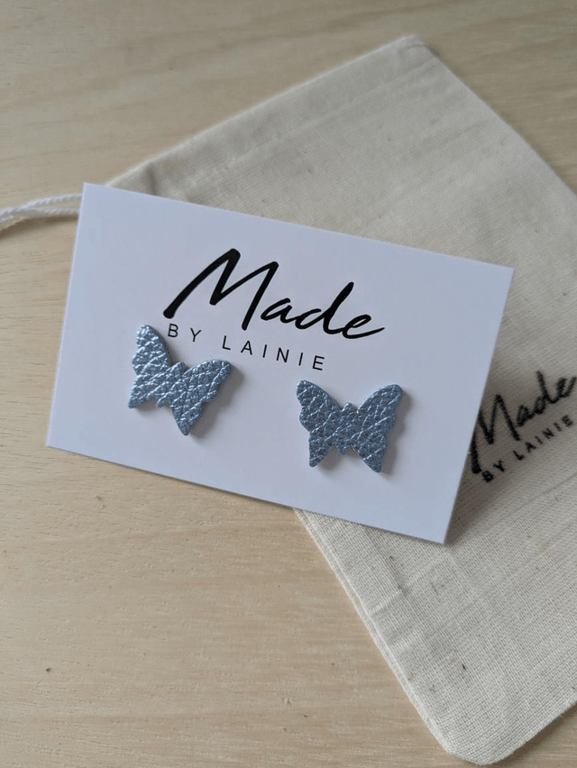 Metallic Butterfly Stud Earrings