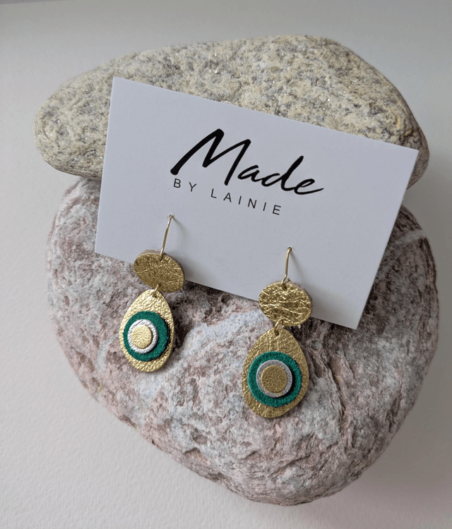 Gold Pebble Drop Earrings (1)