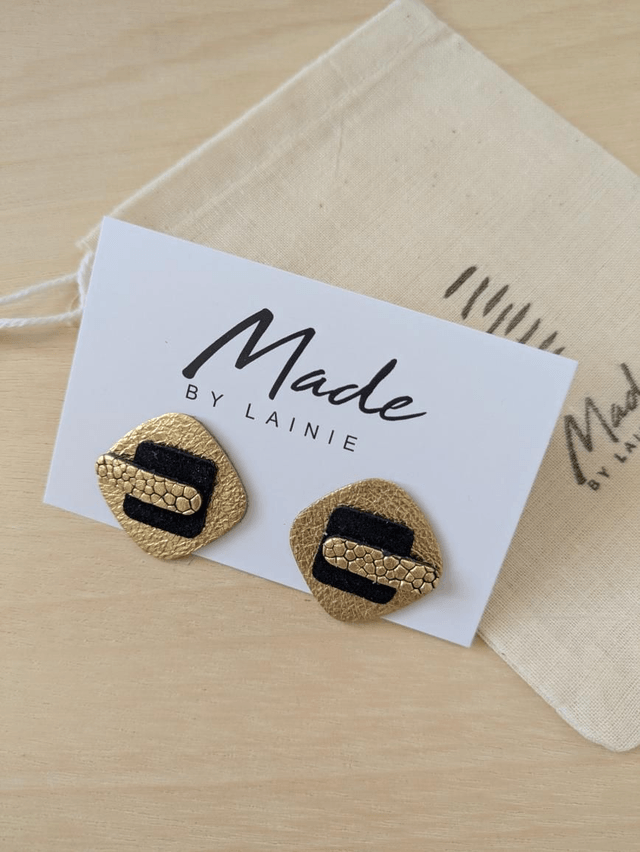 Gabriella Stud Earrings (Suede)