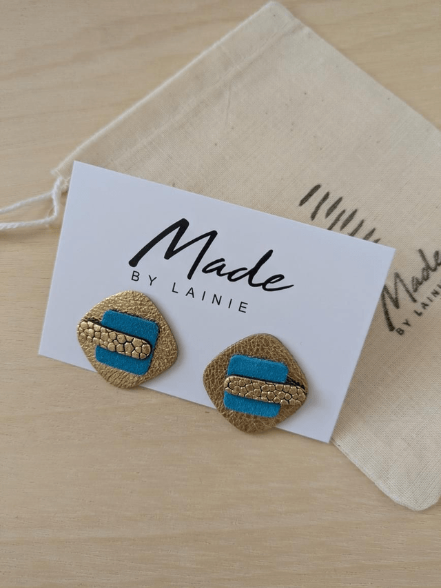 Gabriella Stud Earrings (Suede)