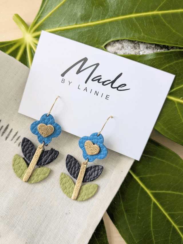 Scandi Flower Drop Earrings