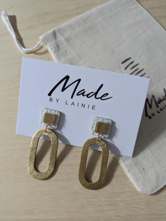 Oval Loop Drop Earrings