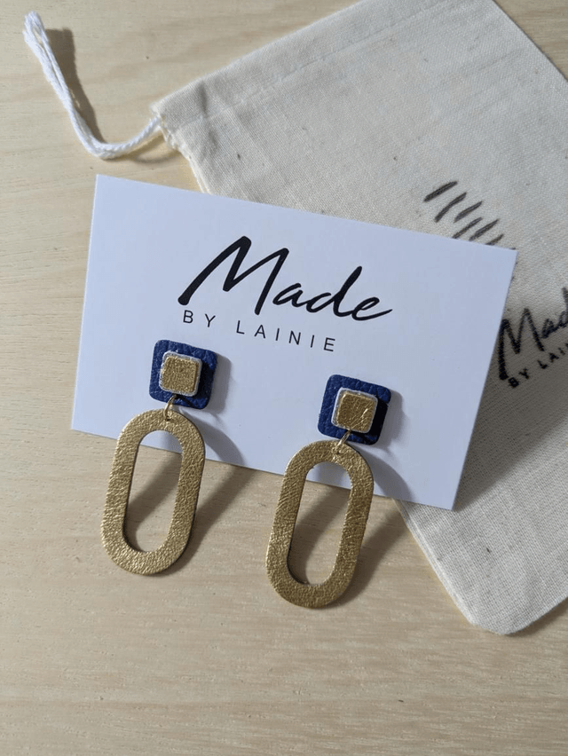 Oval Loop Drop Earrings
