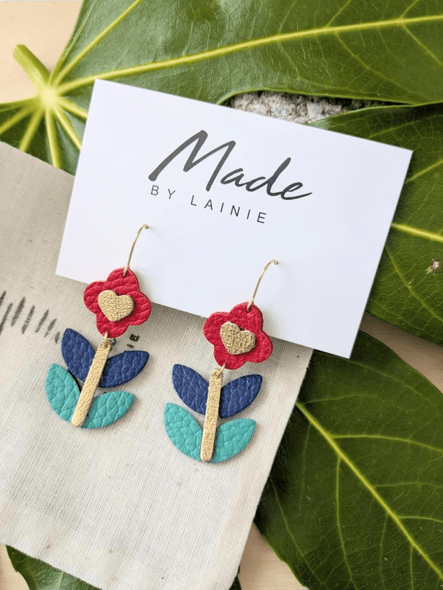 Scandi Flower Drop Earrings