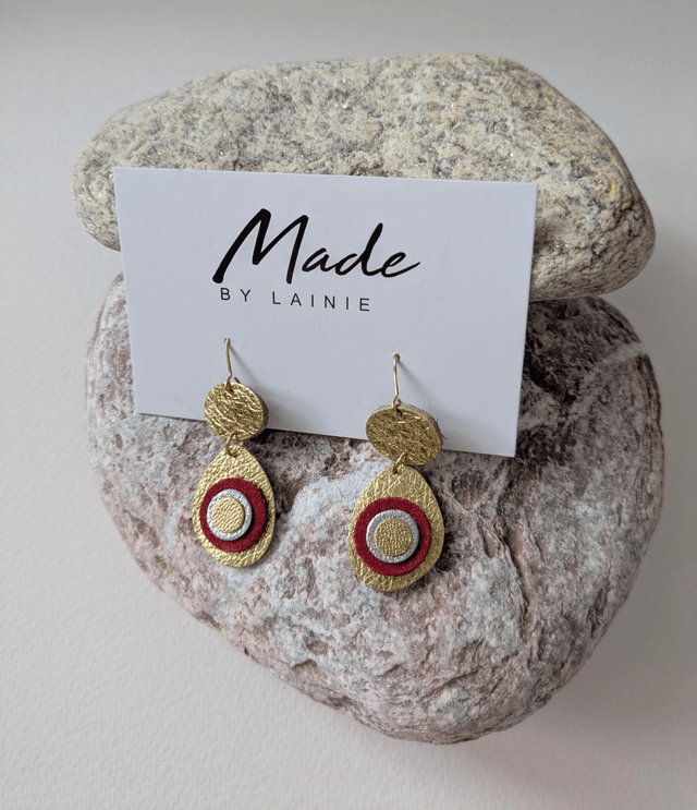 Gold Pebble Drop Earrings (1)
