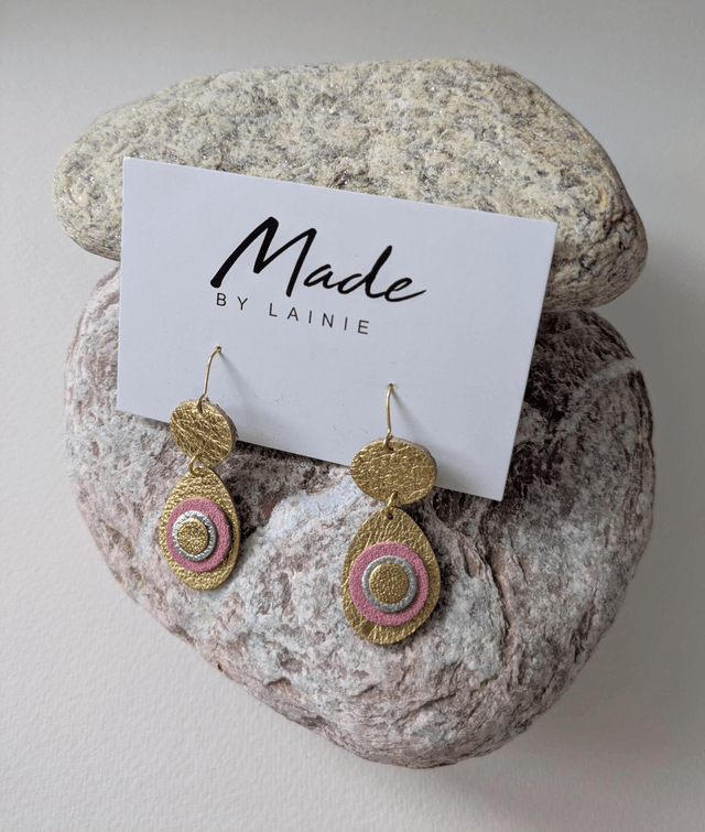Gold Pebble Drop Earrings (1)