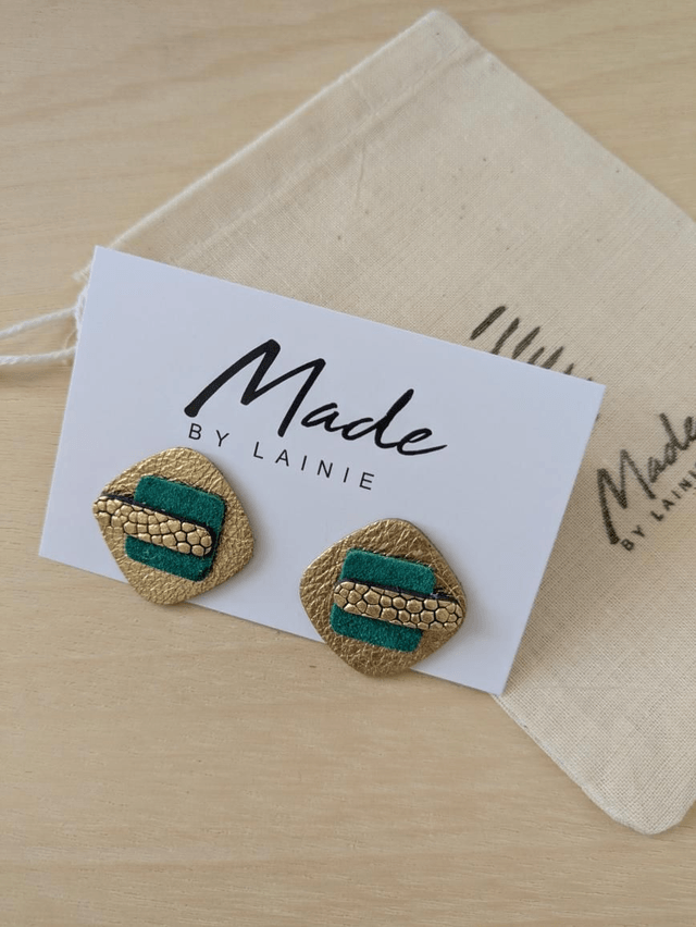 Gabriella Stud Earrings (Suede)