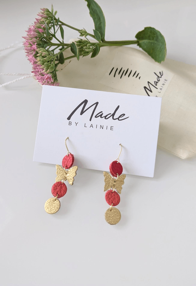 Delicate Butterfly Drop Earrings (1)