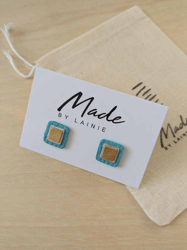 Mosaic Stud Earrings (2)