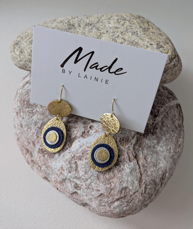 Gold Pebble Drop Earrings (1)