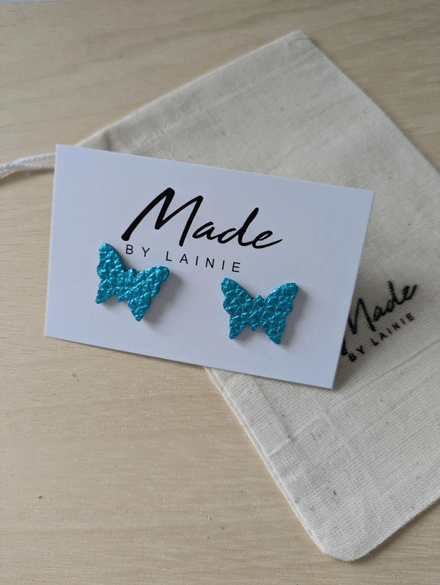 Metallic Butterfly Stud Earrings