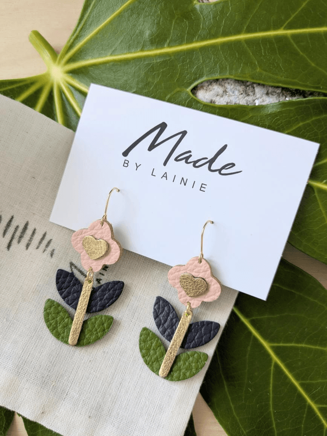Scandi Flower Drop Earrings