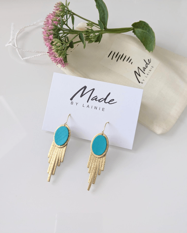 Deco Style Oval Drop Earrings