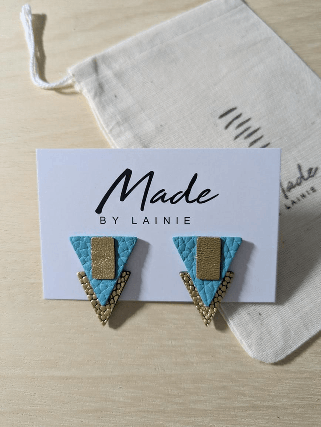Deco Style Triangle Stud Earrings