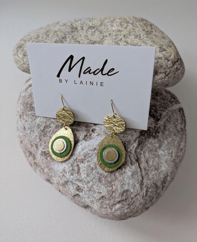 Gold Pebble Drop Earrings (2)