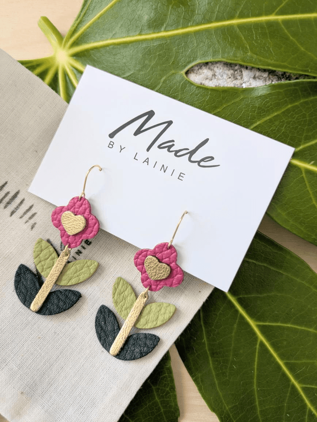 Scandi Flower Drop Earrings