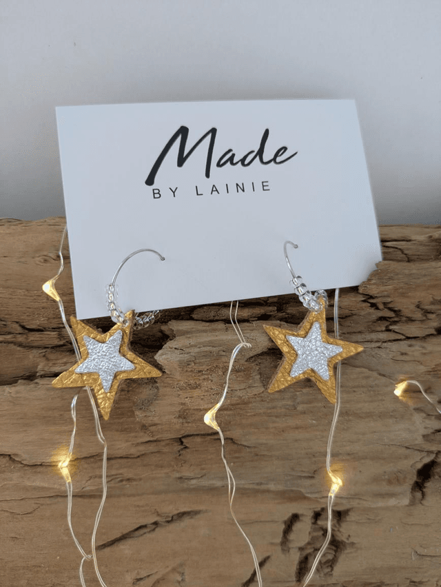 Star Hoop Earrings