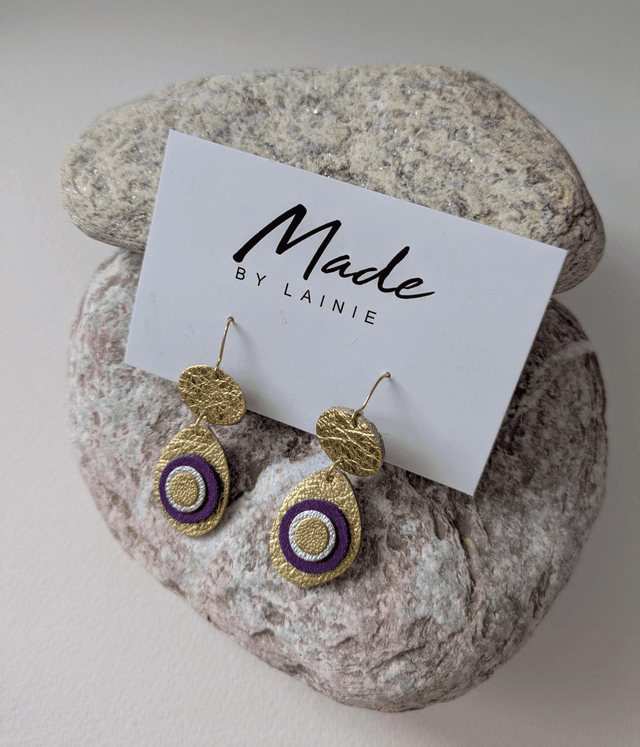 Gold Pebble Drop Earrings (1)