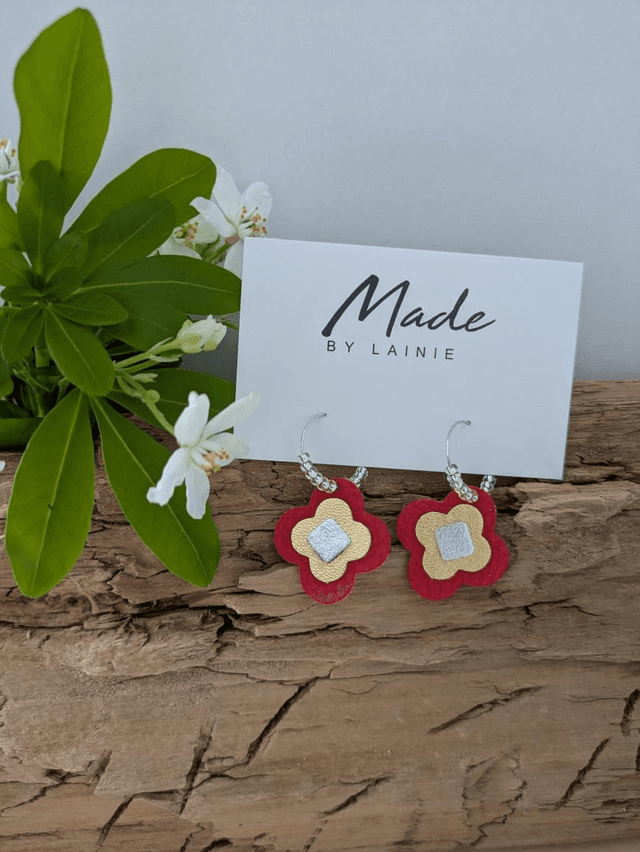 Flower Hoop Earrings (2)